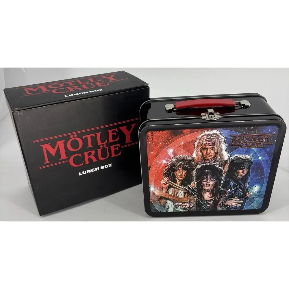 NEW Mötley Crüe Official Embossed Metal Lunch Box Tin Fun Box w/ Original Box